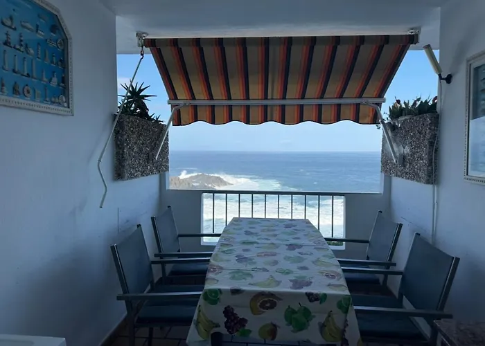 Acogedor Con Terraza Frente Al Mar Y Vistas Al Teide 公寓 *