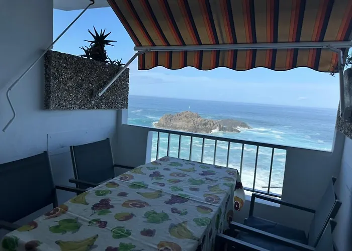 公寓 Acogedor Con Terraza Frente Al Mar Y Vistas Al Teide *