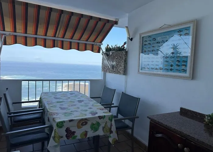 公寓 Acogedor Con Terraza Frente Al Mar Y Vistas Al Teide